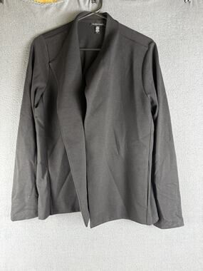 Eileen Fisher Women’s Black Open Front Tencel Blazer, Side Pockets Sz Small